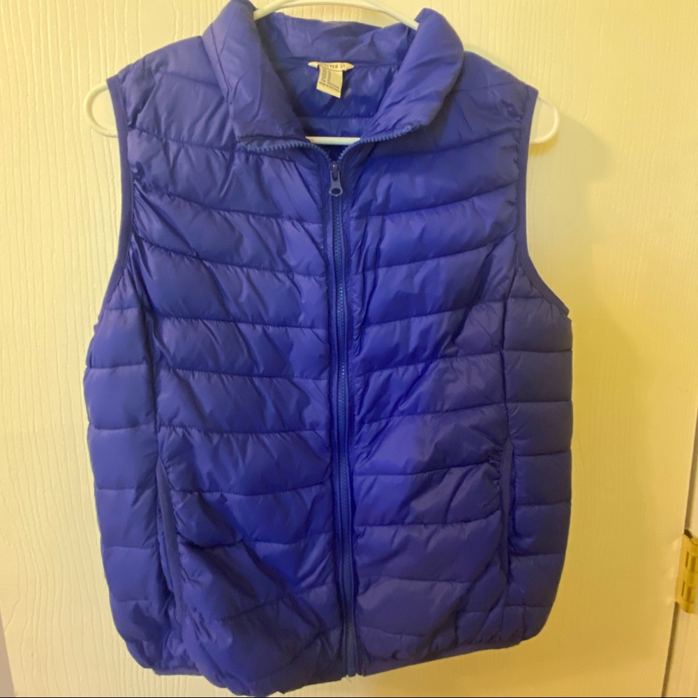 💜forever 21 royal blue puffer vest💜